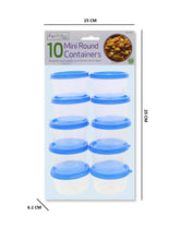 10PC  MINI ROUND STORAGE CONTAINERS
